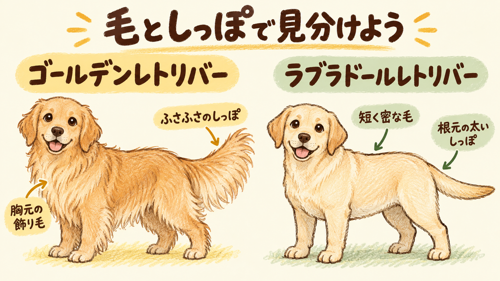 毛としっぽで見分ける