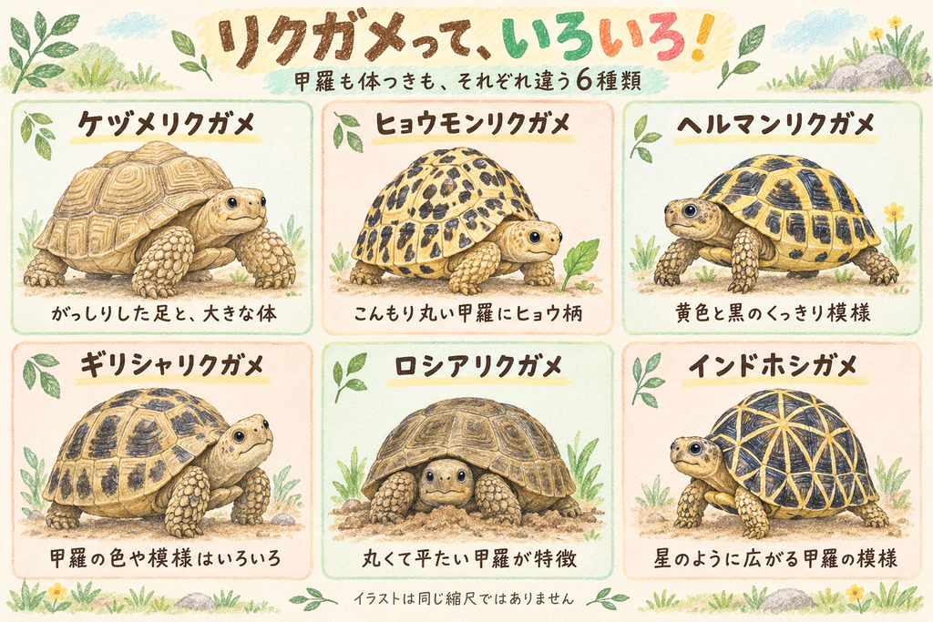 リクガメの種類