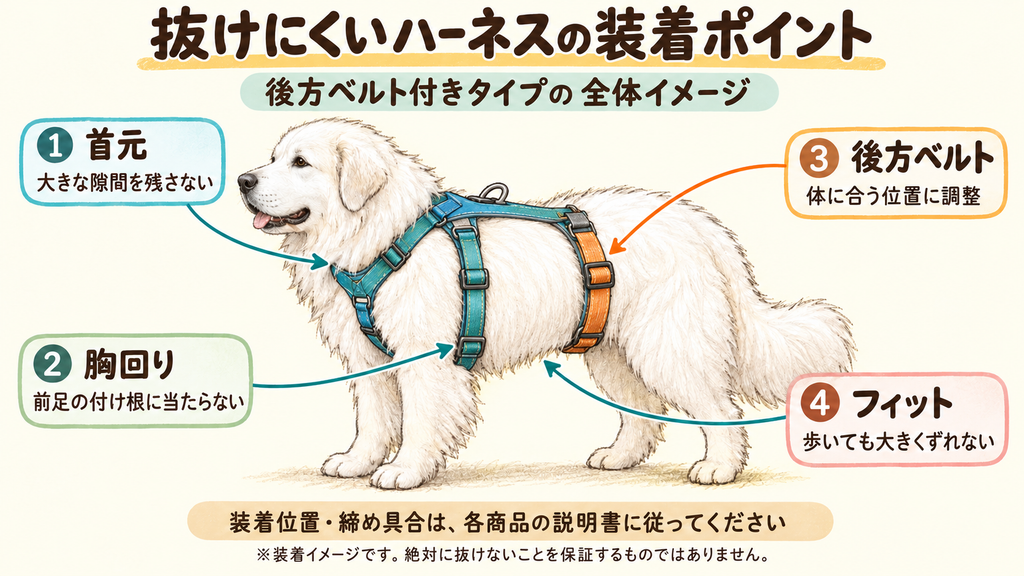 ハーネス装着の全体像